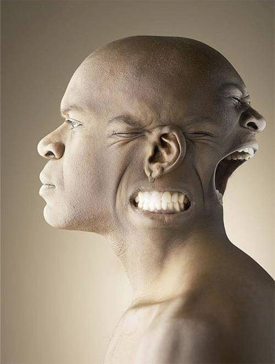 Screaming man